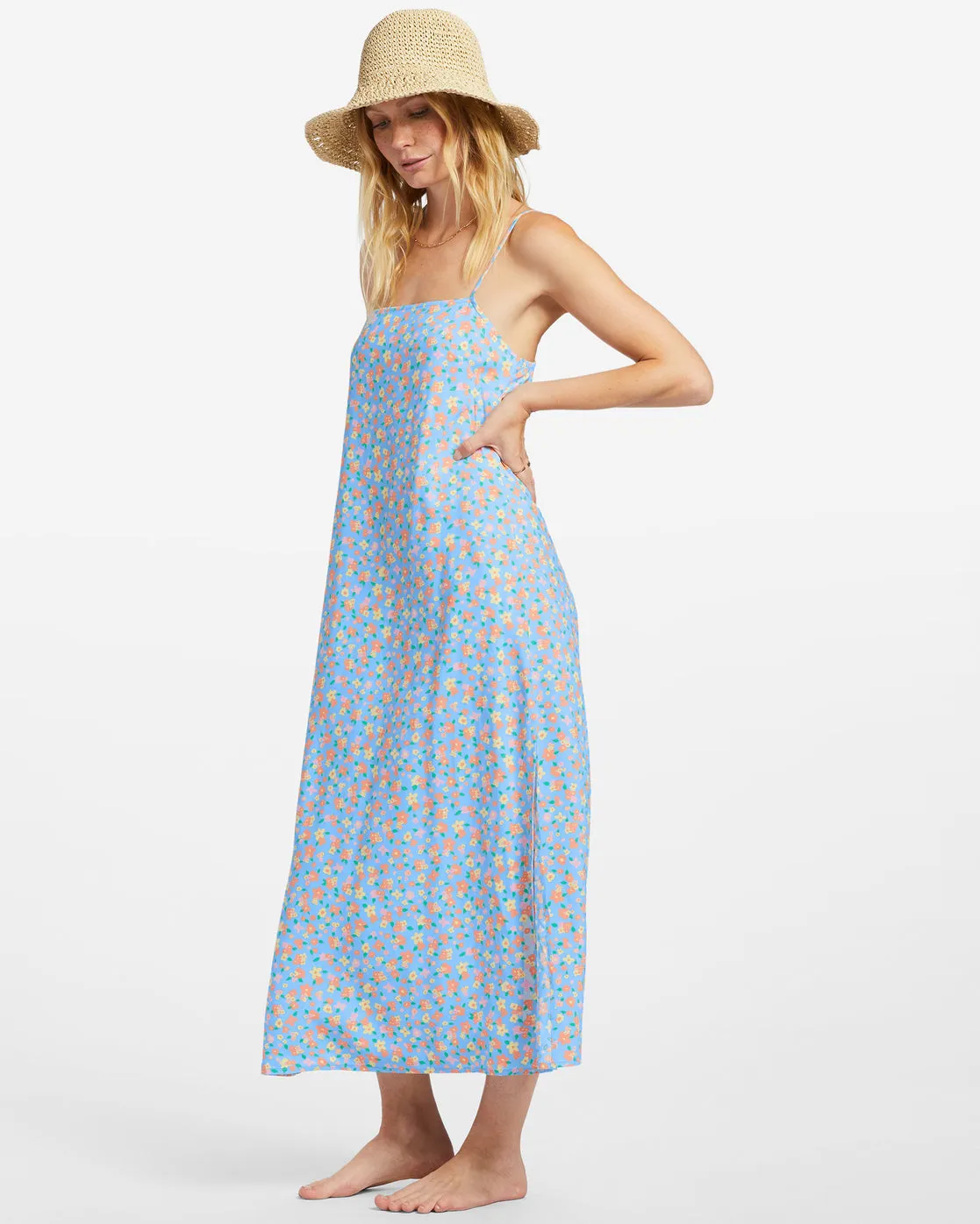 Weekend Waves Midi Dress - Summer Sky