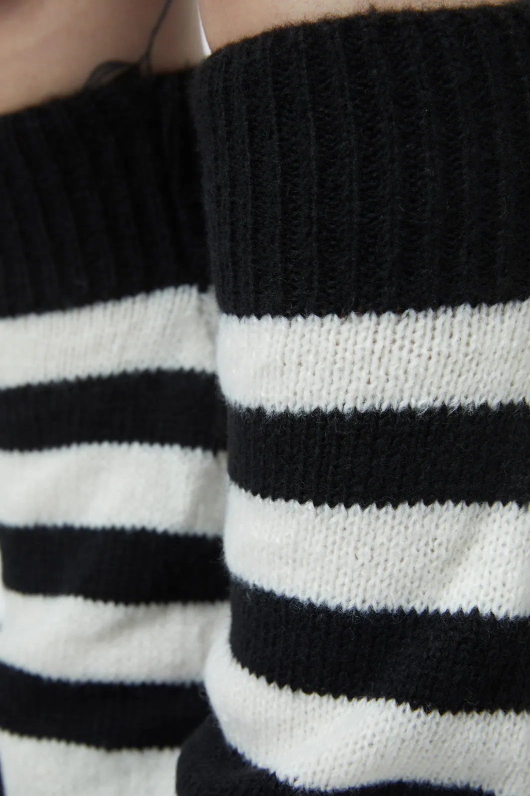 Wide Striped Leg Warmers