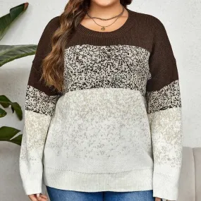 Winter Patchwork Pullover Sweater | Loose Fit, Trendy Design | Soft & Warm | GIBSIE