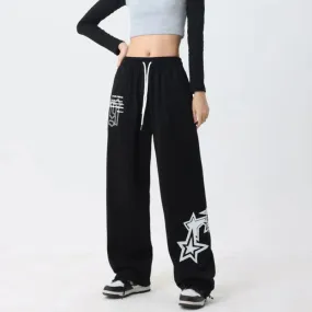 Women Hip Hop Streetwear High Waist Trousers Vintage Elastic Casual Jogging Pants