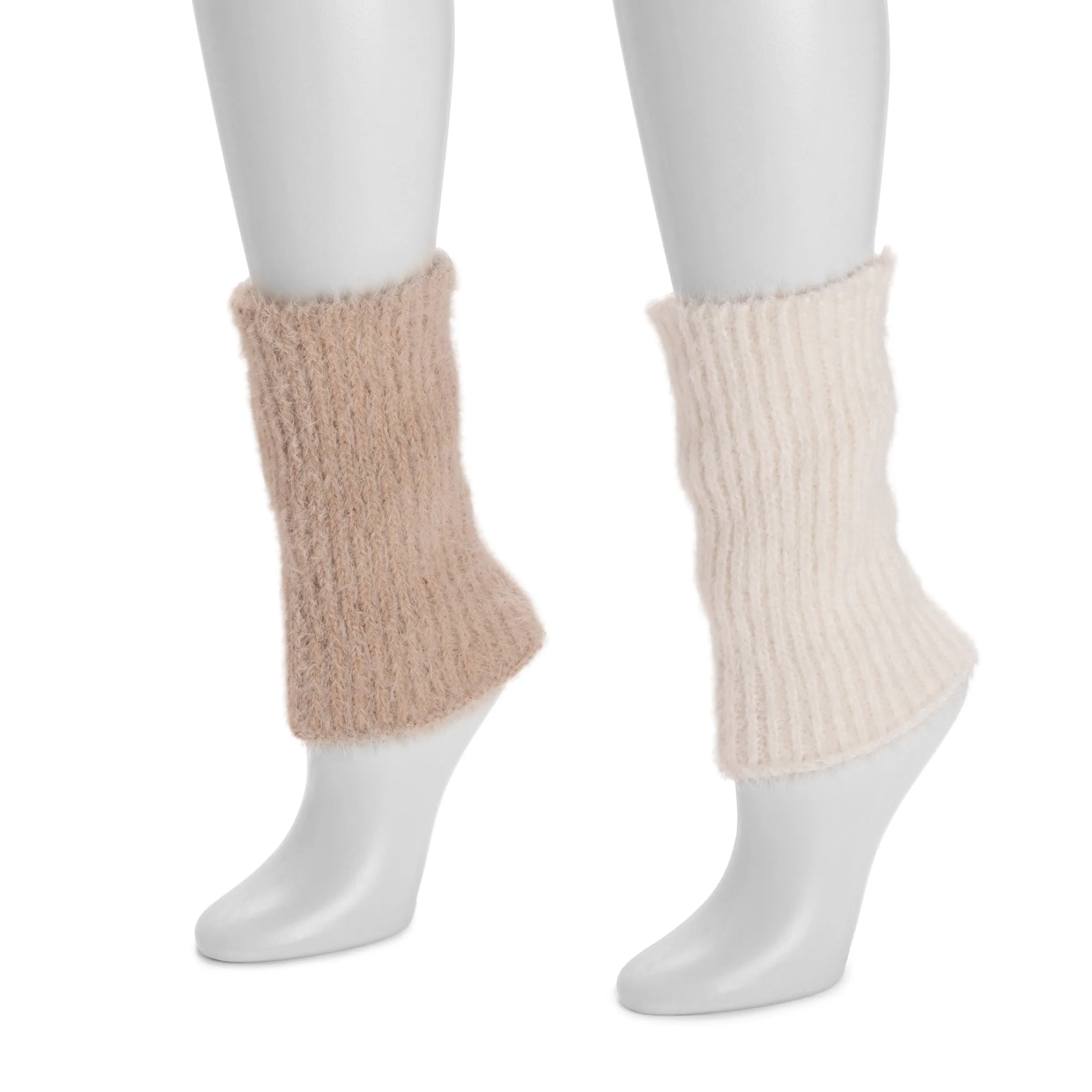 Women's 2 Pair Pack Fuzzy Leg Warmers