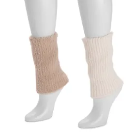 Women's 2 Pair Pack Fuzzy Leg Warmers