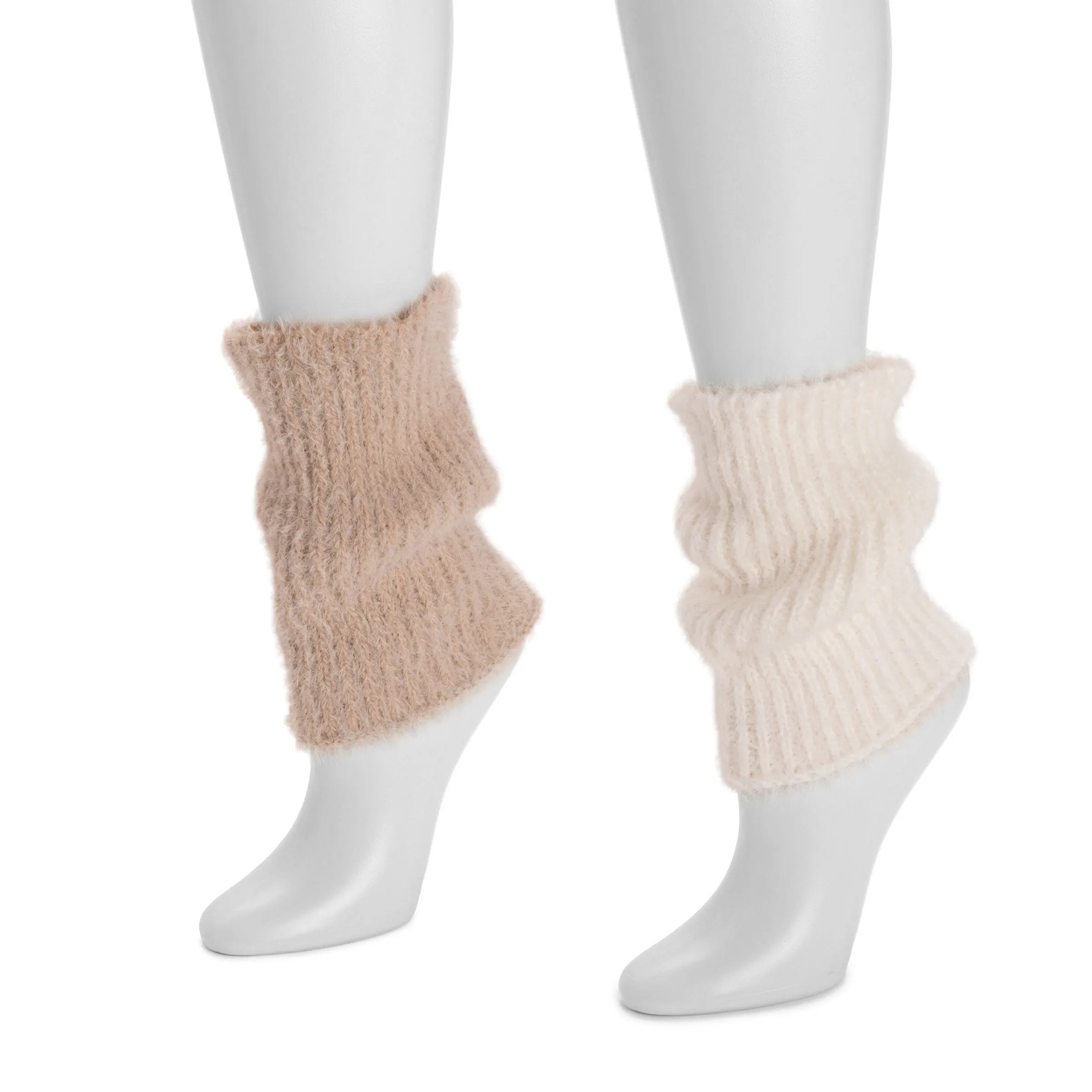 Women's 2 Pair Pack Fuzzy Leg Warmers