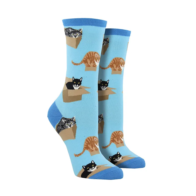 Women's Cat In a Box Socks