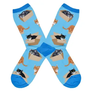 Women's Cat In a Box Socks