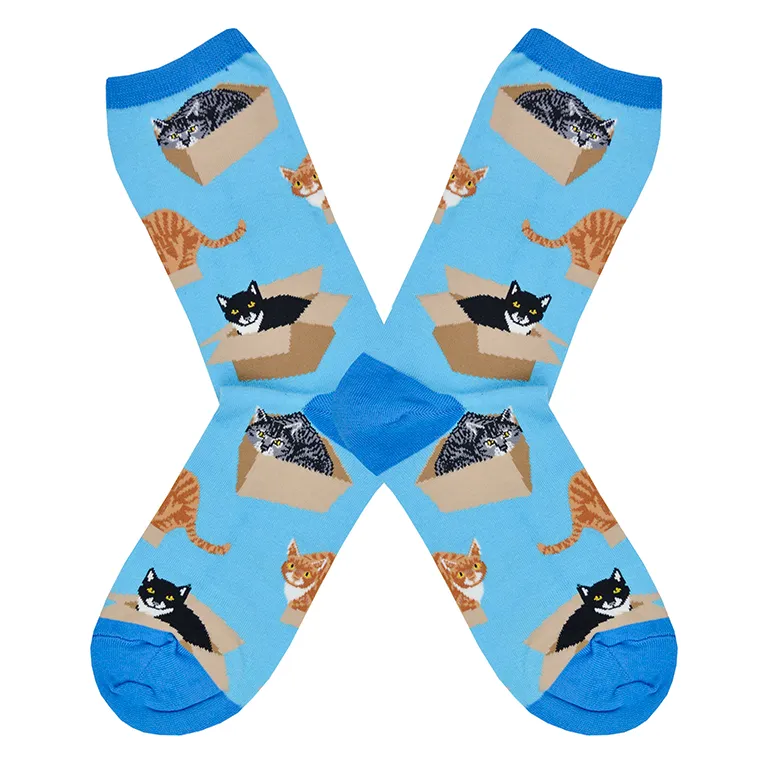 Women's Cat In a Box Socks