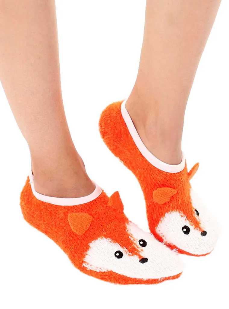 Women's Fuzzy Fox Slipper Socks