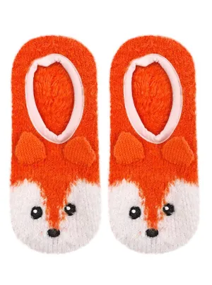 Women's Fuzzy Fox Slipper Socks