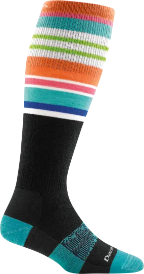 Women's Glacier Stripe Over-the-Calf Lightweight Ski & Snowboard Sock