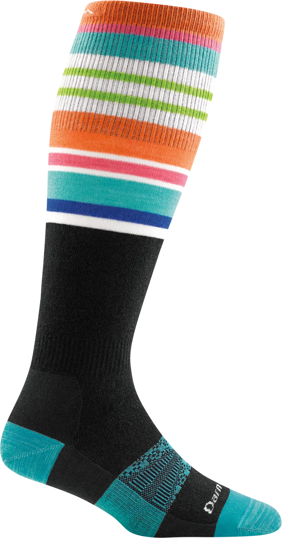 Women's Glacier Stripe Over-the-Calf Lightweight Ski & Snowboard Sock