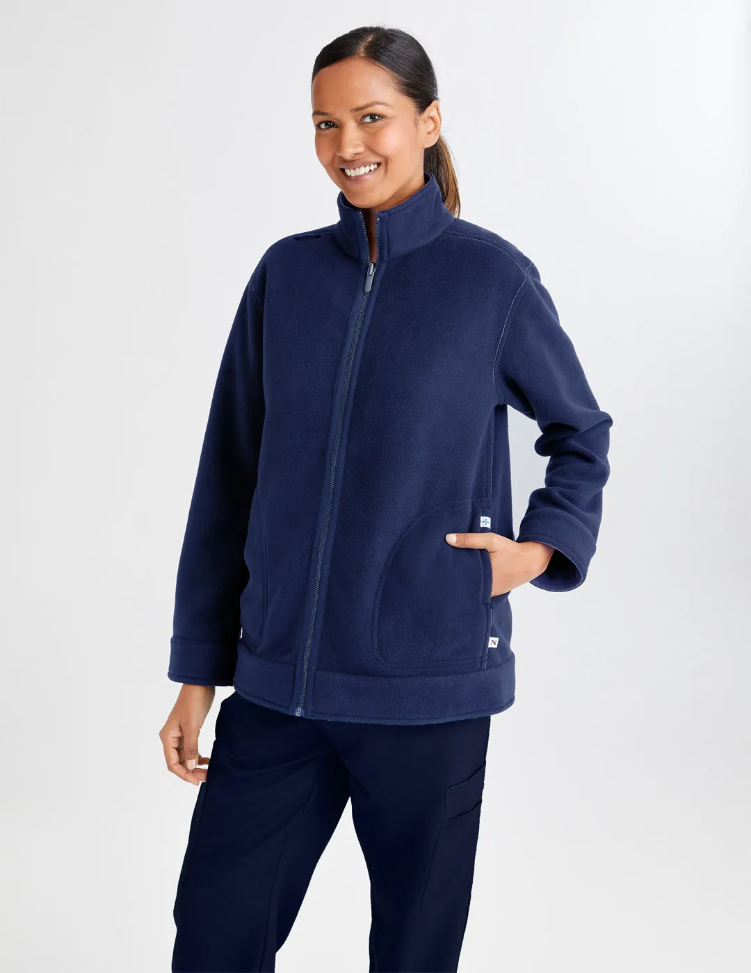 Women's Reversible Fleece Jacket Navy