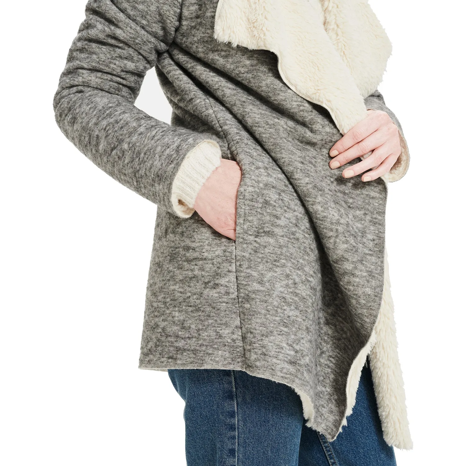 Women's UGG Abriana Shawl Cardigan Grey Heather